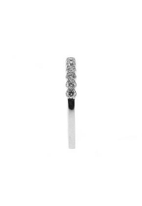 Single Row Micro-Prong Set Band with Round Diamonds in 18k Yellow Gold