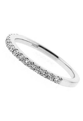 Single Row Micro-Prong Set Band with Round Diamonds in 18k White Gold