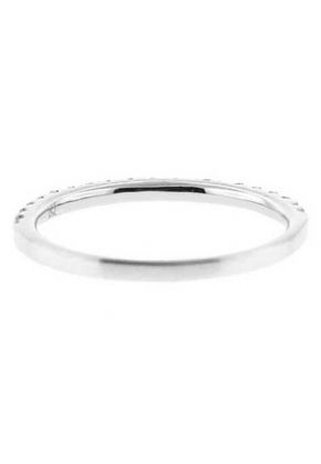 Single Row Band with Round Diamonds Set in 18k White Gold