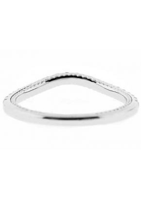 Curved Micro-Prong Set Band with Round Diamonds in 18k White Gold