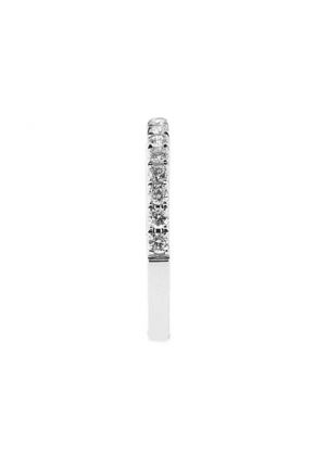 Single Row Band with Micro-Prong Set Round Diamonds in 18k White Gold