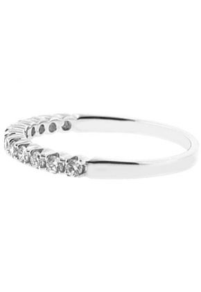 Single Row Band with Round Diamonds Set in 18k White Gold