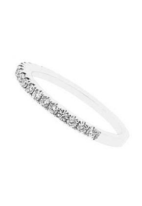 Single Row Band with Round Diamonds Set in 18k White Gold