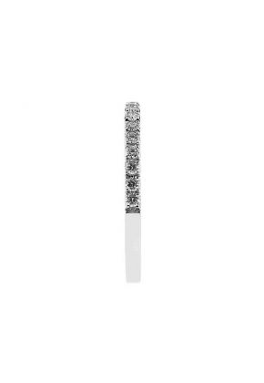 Single Row Band with Round Diamonds Set in 18k White Gold