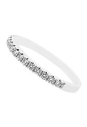 Single Row Band with Round Diamonds Set in 18k White Gold