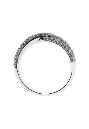 Diamond Twist Braided Wedding Band in 18K White Gold