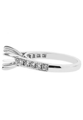 Semi-Mount Engagement Ring with Pav?? Set Diamonds in 18k White Gold