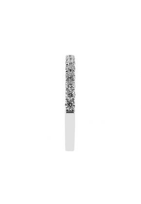 Single Row Micro-Prong Set Band with Round Diamonds in 18k White Gold