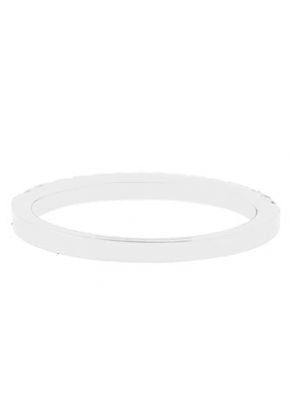 Single Row Band with Round Diamonds Set in 18k White Gold