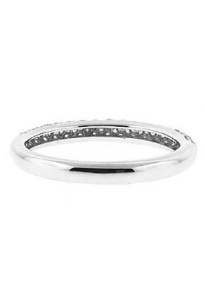 Single Row Pav?? Set Band with Round Diamonds in 18k White Gold