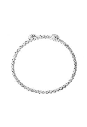 Diamond Rope Bangle in 18K White Gold