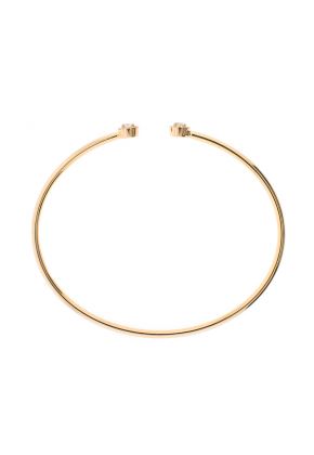 Micro Prong Set Diamond Bangle in 18K Yellow Gold