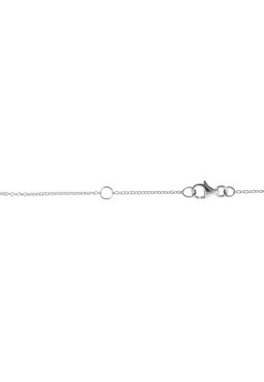 Dangling Flowers Chain Style Diamond Necklace in 18K White Gold