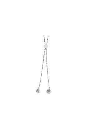 Lariat Style Diamond Necklace Style in 18K White Gold