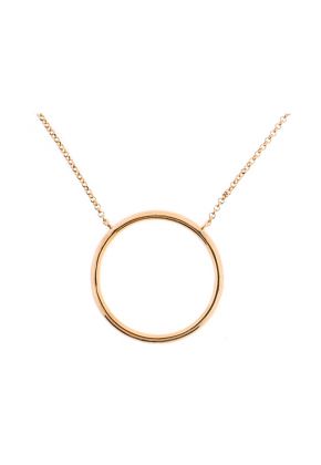 Circle of Life Necklace with Prong Set Diamonds in 18k Yellow Gold