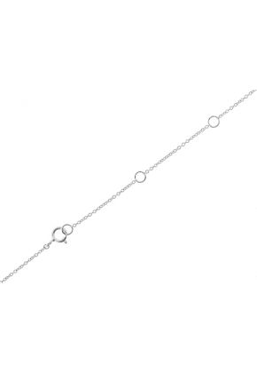 Sideways Cross Necklace with Diamond Rounds in 14K White Gold