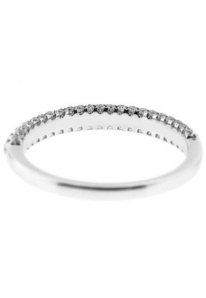 Three Side Band with Diamond Rows on Each Set in 18k White Gold