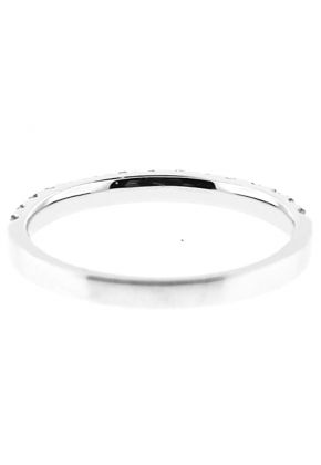 Single Row Band with Round Diamonds Set in 18k White Gold