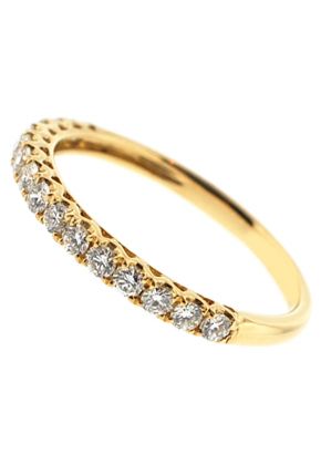 Single Row Micro-Prong Set Band with Round Diamonds in 18k Yellow Gold