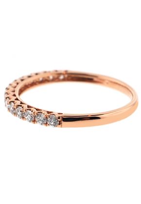 Single Row Micro-Prong Set Band with Round Diamonds in 18k Rose Gold