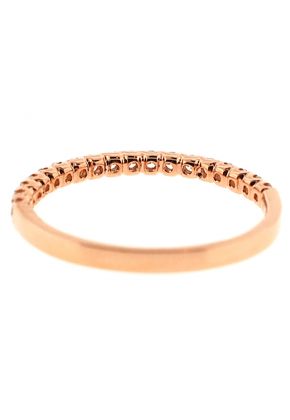 Single Row Band with Micro-Prong Set Round Diamonds in 18K Rose Gold