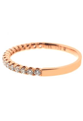 Single Row Band with Micro-Prong Set Round Diamonds in 18K Rose Gold