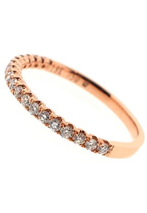 Single Row Band with Micro-Prong Set Round Diamonds in 18K Rose Gold
