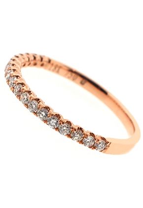 Single Row Band with Micro-Prong Set Round Diamonds in 18K Rose Gold