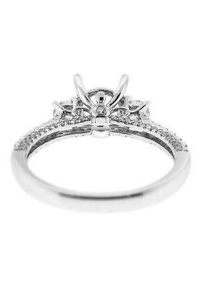 Past Present and Future Diamond Engagement Ring in 18K White Gold