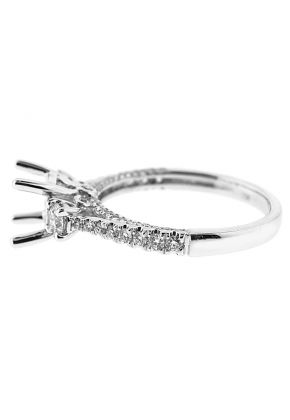 Past Present and Future Diamond Engagement Ring in 18K White Gold
