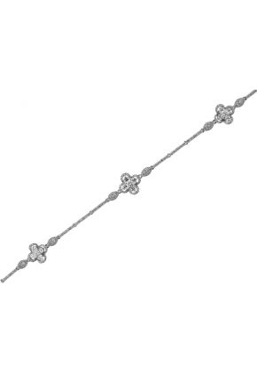 Tennis Bracelet with Fancy Shape Diamonds in 18K White Gold