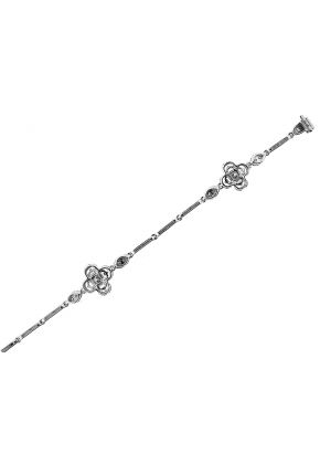Tennis Bracelet with Fancy Shape Diamonds in 18K White Gold