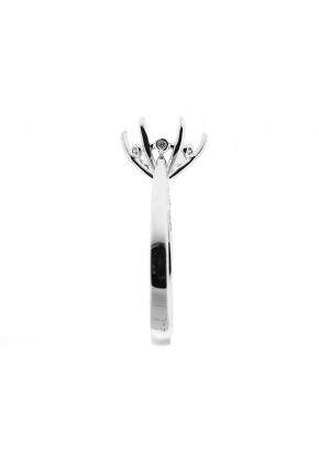 6 Prong Solitaire Diamond Engagement Ring in 18K White Gold