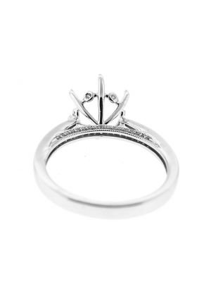 6 Prong Solitaire Diamond Engagement Ring in 18K White Gold