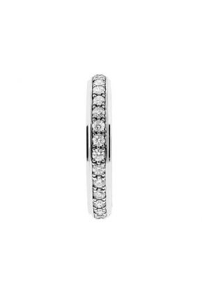 Single Row Eternity Band with Preset Diamonds in 18k White Gold