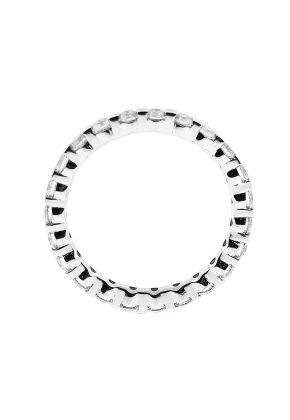Single Row Channel Set Eternity Band with Diamonds in 18k White Gold