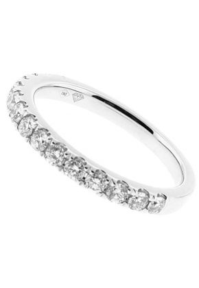 Single Row Band with Round Diamonds Set in 18k White Gold