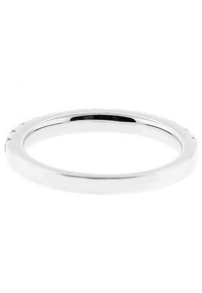 Single Row Band with Round Diamonds Set in 18k White Gold