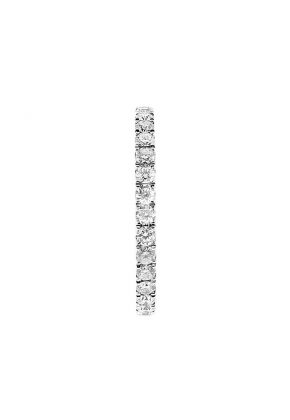 Single Row Eternity Band with Diamonds Set in 18k White Gold