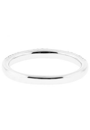 Ladies Wedding Band with Micro Pav?? Set Diamonds in 18k White Gold