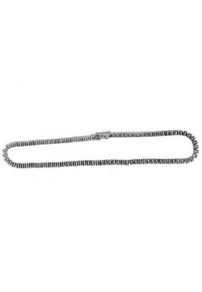 Tennis Bracelet with Prong Set Round Diamonds in 18k White Gold