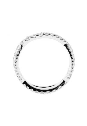 Crossover Twist Ladies Eternity Band with Diamonds in 18k White Gold