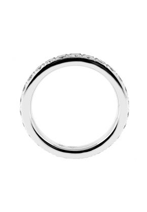 Ladies Single Row Eternity Band with Diamonds in 18kt White Gold