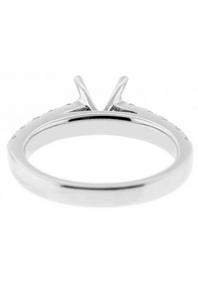 Semi Mount Engagement Ring with Diamonds in 18kt White Gold