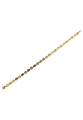 Ladies Tennis Bracelet with Diamonds Set in 18kt Yellow Gold