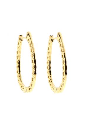 Hoop Earrings with Diamonds in 18kt Rose Gold