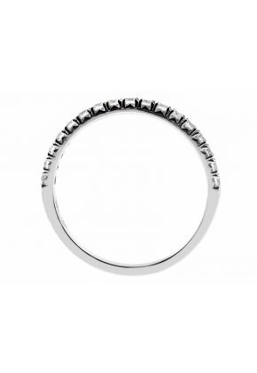 2mm Wide, 17 Stone Ladies Diamond Wedding Band Ring in 18kt White Gold