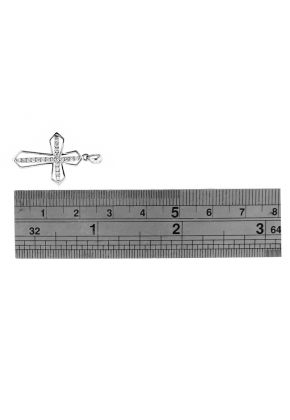 Cross Pendant with Diamonds in 18k White Gold