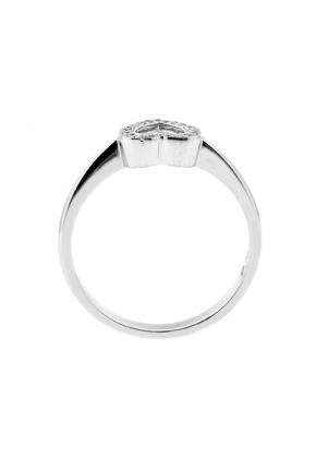 Diamond Heart Ladies 18kt White Gold Ring