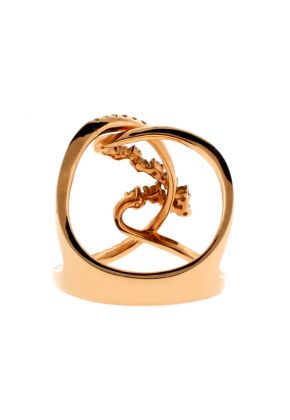 Wide Twists and Turns Ladies Diamond Fashion Ring in 18kt Rose Gold